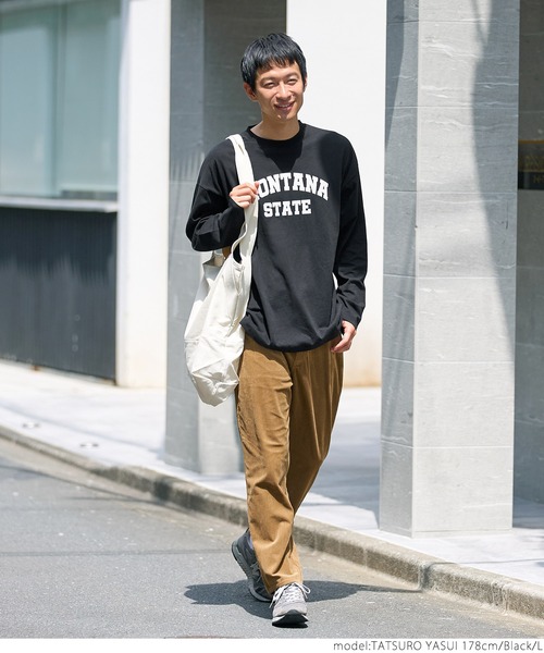 coca（coca）（コカ）の「メンズカレッジロゴロンT（Tシャツ/カットソー・メンズ・ネイビー/ホワイト/ブラック/ダークグリーン・M/L）」の13枚目の写真