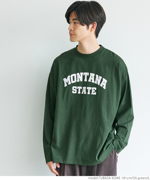 coca（coca）（コカ）の「メンズカレッジロゴロンT（Tシャツ/カットソー・メンズ・ネイビー/ホワイト/ブラック/ダークグリーン・M/L）」の11枚目の写真