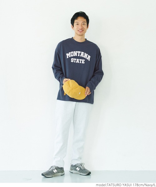 coca（coca）（コカ）の「メンズカレッジロゴロンT（Tシャツ/カットソー・メンズ・ネイビー/ホワイト/ブラック/ダークグリーン・M/L）」の9枚目の写真