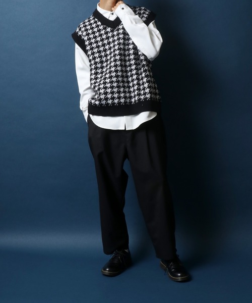 ANPAS（アンパス）の「Total Pattern Knit Vest/総柄 ニットルーズベスト（ベスト・メンズ・レッド系その他/ブラック系その他3/ブラック系その他/ブラック系その他2/ブラウン系その他/グリーン系その他・LL/M/L）」の10枚目の写真