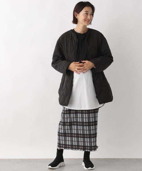 LEPSIM（レプシィム）の「マタニティ／プリーツチェックスカート　347127（マタニティウェア/グッズ・レディース・グレー/ブラック/グリーン・FREE）」の5枚目の写真