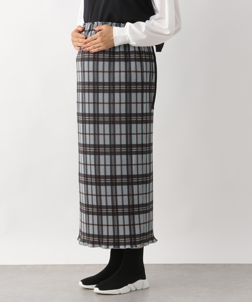 LEPSIM（レプシィム）の「マタニティ／プリーツチェックスカート　347127（マタニティウェア/グッズ・レディース・グレー/ブラック/グリーン・FREE）」の8枚目の写真