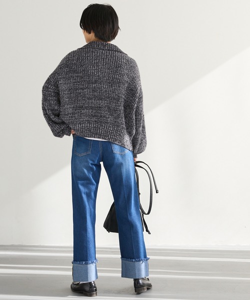 Chaco closet（チャコ クローゼット）の「片畦モヘアライクハーフジップニットプルオーバー（ニット/セーター・レディース・イエロー/ピンク/ライム/アイボリー/ブラック/グレー/ブルー・FREE）」の19枚目の写真