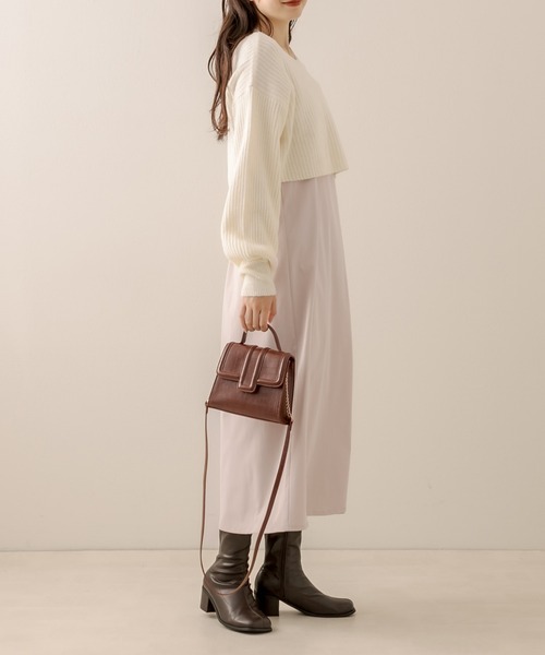 OLIVE des OLIVE(オリーブデオリーブ)の「ニット×キャミソールワンピセット(ワンピース・レディース・ブラック/ブラウン/オフホワイト/ミント・FREE)」の12枚目の写真