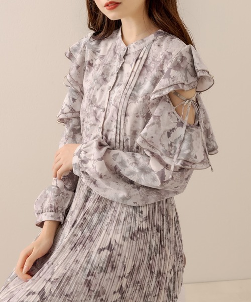 OLIVE des OLIVE（オリーブデオリーブ）の「肩あきプリーツワンピース（ワンピース・レディース・ブラック/アイボリー/ラベンダー・FREE）」の14枚目の写真