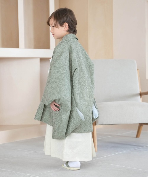 七五三5歳用袴セット utatane ジャガードペイズリー（着物