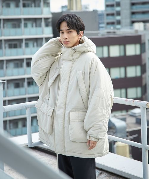 LOWRYS FARM(ローリーズファーム)の「エアサーマルマウンテンパーカー 344500(マウンテンパーカー・メンズ・アイボリー/ブラック・MEDIUM/LARGE)」の14枚目の写真