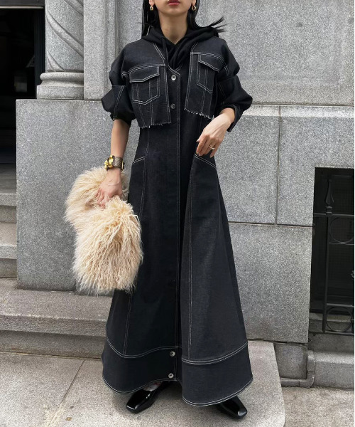 Ameri（アメリ）の「UND 3WAY DENIM DRESS（ワンピース）」 - WEAR