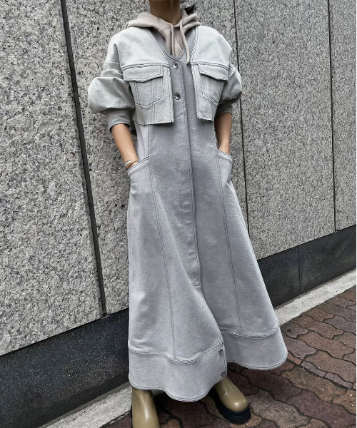 Ameri（アメリ）の「UND 3WAY DENIM DRESS（ワンピース・レディース・ライトグレー/インディゴブルー・SMALL/MEDIUM）」の22枚目の写真