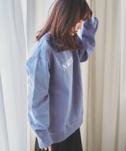 N WITH.（エヌウィズ）の「刺繍クルーネックスウェットspring（スウェット・レディース・グリーン/ブルー/アイボリー・FREE）」の20枚目の写真