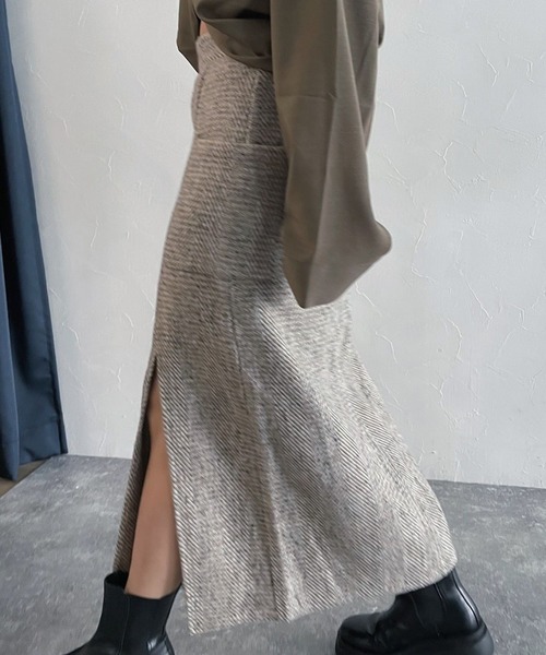 PAGEBOY（ページボーイ）の「ミリタリーツイードナロースカート（スカート・レディース・ブラック/ベージュ/ターコイズブルー・FREE）」の21枚目の写真