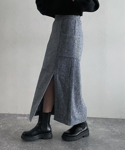 PAGEBOY（ページボーイ）の「ミリタリーツイードナロースカート（スカート・レディース・ブラック/ベージュ/ターコイズブルー・FREE）」の18枚目の写真