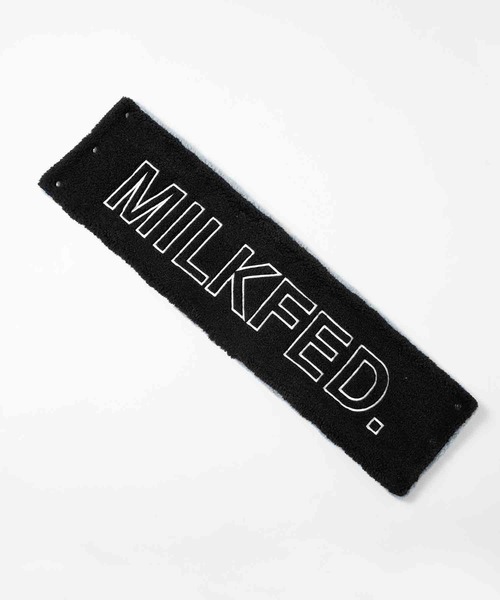 MILKFED.（ミルクフェド）の「LOGO BOA NECK WARMER（ネックウォーマー/スヌード・レディース・ベージュ/ホワイト/ブラック・ONE SIZE）」の4枚目の写真
