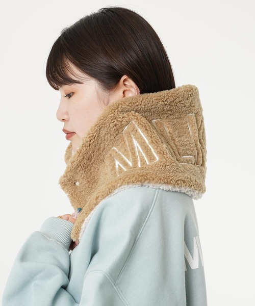 MILKFED.（ミルクフェド）の「LOGO BOA NECK WARMER（ネックウォーマー/スヌード・レディース・ベージュ/ホワイト/ブラック・ONE SIZE）」の17枚目の写真