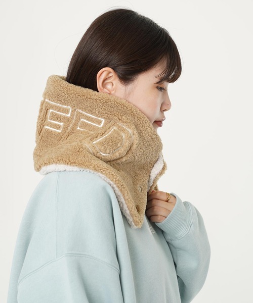 MILKFED.（ミルクフェド）の「LOGO BOA NECK WARMER（ネックウォーマー/スヌード・レディース・ベージュ/ホワイト/ブラック・ONE SIZE）」の18枚目の写真