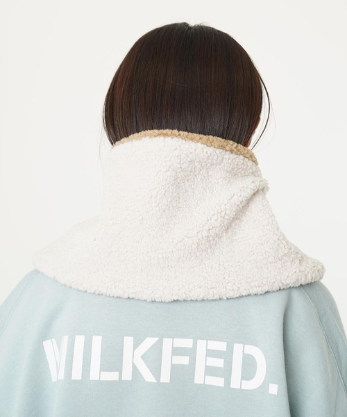 MILKFED.（ミルクフェド）の「LOGO BOA NECK WARMER（ネックウォーマー/スヌード・レディース・ベージュ/ホワイト/ブラック・ONE SIZE）」の22枚目の写真