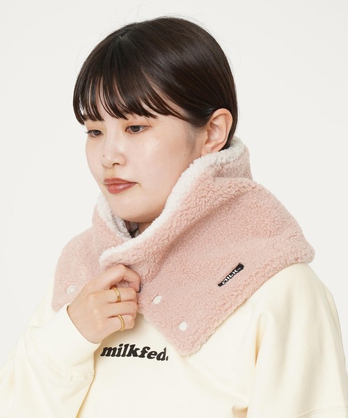 MILKFED.（ミルクフェド）の「LOGO BOA NECK WARMER（ネックウォーマー/スヌード・レディース・ベージュ/ホワイト/ブラック・ONE SIZE）」の14枚目の写真