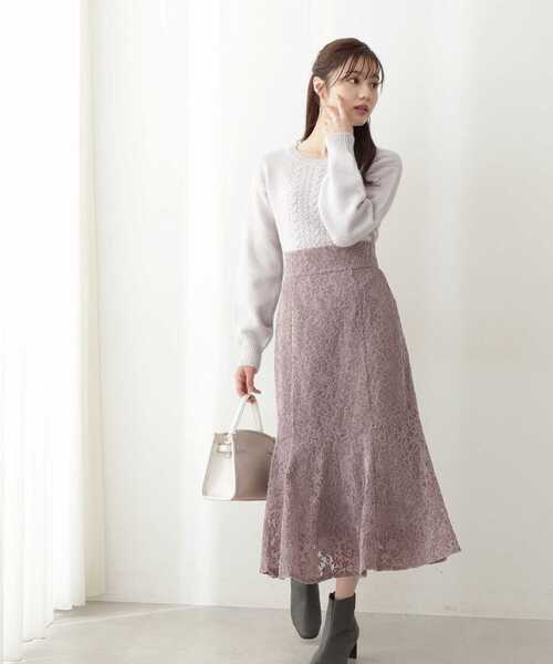 PROPORTION BODY DRESSING（プロポーションボディドレッシング）の「＜Ｅ＞レースマーメイドスカート / 1212227100（スカート・レディース・ピンク/ブラウン/ホワイト系その他・MEDIUM/SMALL）」の18枚目の写真