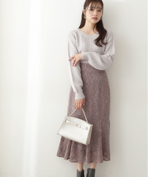 PROPORTION BODY DRESSING（プロポーションボディドレッシング）の「＜Ｅ＞レースマーメイドスカート / 1212227100（スカート・レディース・ピンク/ブラウン/ホワイト系その他・MEDIUM/SMALL）」の6枚目の写真