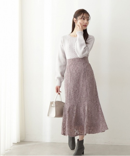 PROPORTION BODY DRESSING（プロポーションボディドレッシング）の「＜Ｅ＞レースマーメイドスカート / 1212227100（スカート・レディース・ピンク/ブラウン/ホワイト系その他・MEDIUM/SMALL）」の8枚目の写真