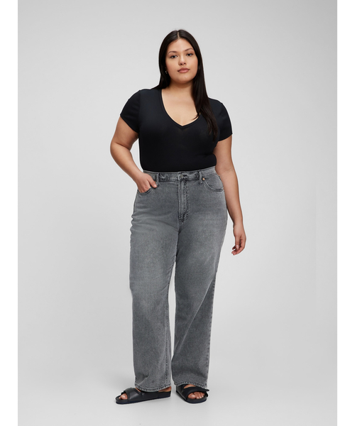 GAP（ギャップ）の「ウォッシュウェル(TM) ハイライズ オーガニックコットン '90S ルーズデニム（デニムパンツ・レディース・ブラック・24/25/27/26/29/28/30/23）」の4枚目の写真