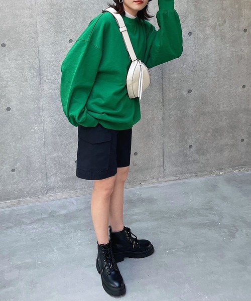 PAGEBOY（ページボーイ）の「WEB限定アイテム / BIGシルエット裏毛プルオーバー（スウェット・レディース・ブラック/ピンク/ブルー/グリーン/オートミール・FREE）」の15枚目の写真