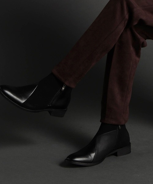 NICOLE CLUB FOR MEN(ニコルクラブフォーメン)の「パネル切替ブーツ(ブーツ・メンズ・ブラック/グレー系・26.5cm/27.5cm/25.5cm)」の5枚目の写真