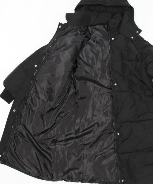 LOPASS(ロパス)の「ロングダウンフードコート(ダウンジャケット/コート・レディース・ブラック/アイボリー・M/L/XL/XX-LARGE)」の8枚目の写真