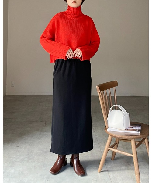 She's Closet(シーズクローゼット)の「2WAYホックデザインロングナロースウェットスカート(スカート・レディース・ブラック/ブラウン/グリーン/アイボリー・FREE)」の20枚目の写真