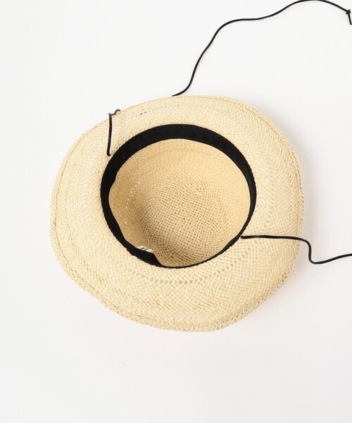 Ray BEAMS（レイビームス）の「Ray BEAMS / 透編み ペーパー ブリム ハット（ハット・レディース・ナチュラル/ブラック・ONE SIZE）」の14枚目の写真