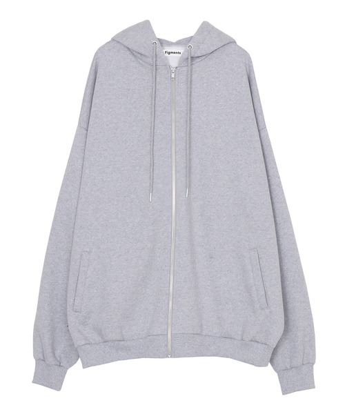 Figments（フィグメンツ）の「裏起毛ビッグZIPパーカー（パーカー・レディース・ネイビー/ライトグレー/ブラック/杢グレー・LARGE/X-LARGE）」の17枚目の写真