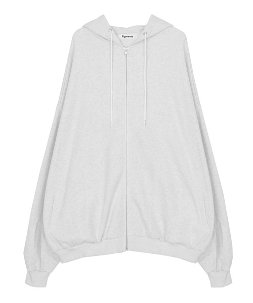 Figments（フィグメンツ）の「裏起毛ビッグZIPパーカー（パーカー・レディース・ネイビー/ライトグレー/ブラック/杢グレー・LARGE/X-LARGE）」の18枚目の写真