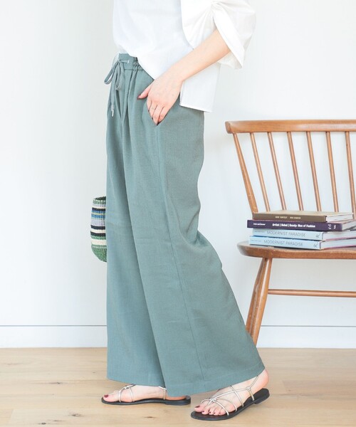 BEAMS HEART(ビームスハート)の「リネンライク イージーパンツ(その他パンツ・レディース・オリーブ/ホワイト系その他/ネイビー/グレー/ホワイト系その他7/インディゴブルー/グリーン系その他4・FREE)」の21枚目の写真