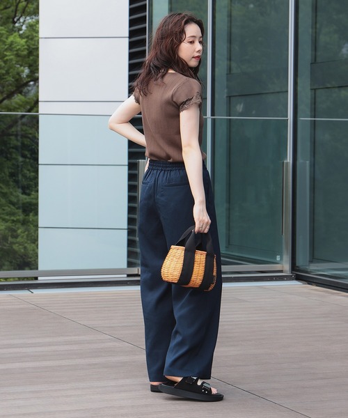 BEAMS HEART(ビームスハート)の「リネンライク イージーパンツ(その他パンツ・レディース・オリーブ/ホワイト系その他/ネイビー/グレー/ホワイト系その他7/インディゴブルー/グリーン系その他4・FREE)」の13枚目の写真