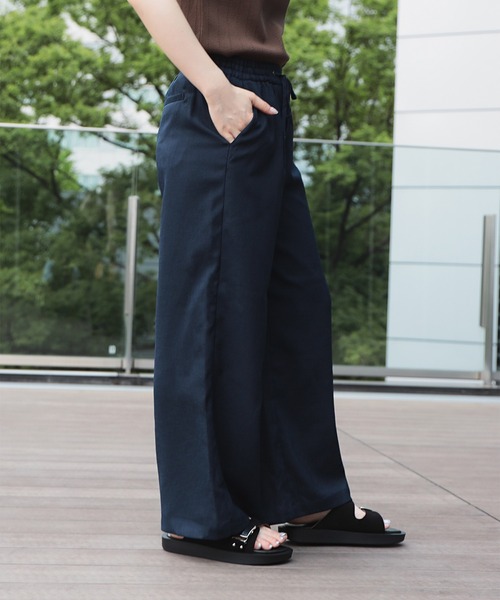 BEAMS HEART(ビームスハート)の「リネンライク イージーパンツ(その他パンツ・レディース・オリーブ/ホワイト系その他/ネイビー/グレー/ホワイト系その他7/インディゴブルー/グリーン系その他4・FREE)」の10枚目の写真