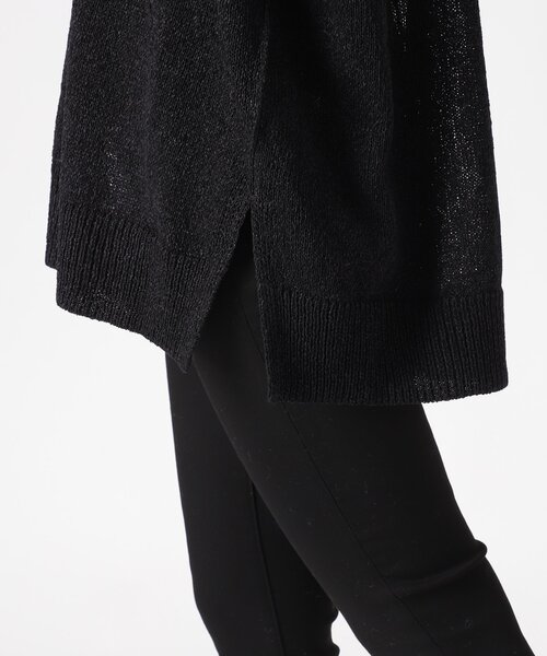 JOURNAL STANDARD（ジャーナルスタンダード）の「ペーパーヤーンVネックカーディガン（カーディガン/ボレロ・レディース・ブラック/アイボリー/ブルー・FREE）」の10枚目の写真