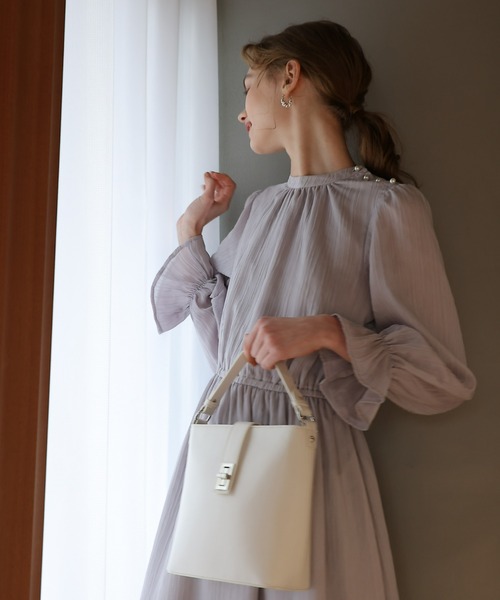 COLONY 2139（コロニートゥーワンスリーナイン）の「肩パールプリーツワンピース（ワンピース・レディース・ブラック/グレー/ライトグレー・FREE）」の15枚目の写真