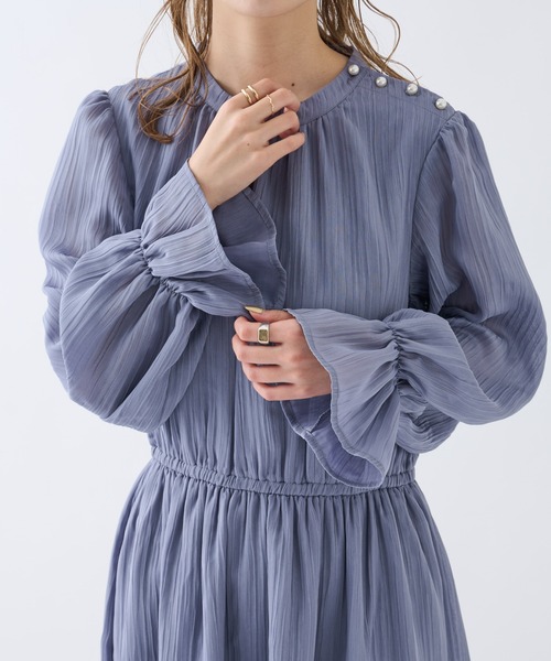 COLONY 2139（コロニートゥーワンスリーナイン）の「肩パールプリーツワンピース（ワンピース・レディース・ブラック/グレー/ライトグレー・FREE）」の18枚目の写真