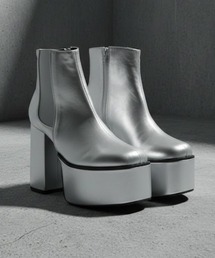 LOVEHUNTER/+10.5cm 軽量厚底 スクエアトゥチェルシーヒールブーツ(1571)