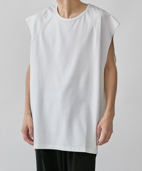 Lui's（ルイス）の「SHINE ノースリーブカットソー（Tシャツ/カットソー・メンズ・ホワイト/ブラック/チャコールグレー/グリーン・FREE）」の17枚目の写真