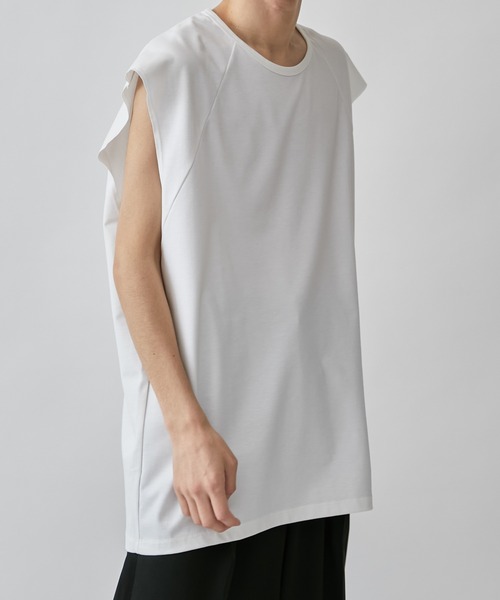 Lui's（ルイス）の「SHINE ノースリーブカットソー（Tシャツ/カットソー・メンズ・ホワイト/ブラック/チャコールグレー/グリーン・FREE）」の18枚目の写真