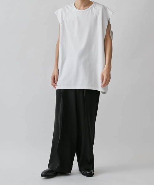 Lui's（ルイス）の「SHINE ノースリーブカットソー（Tシャツ/カットソー・メンズ・ホワイト/ブラック/チャコールグレー/グリーン・FREE）」の19枚目の写真