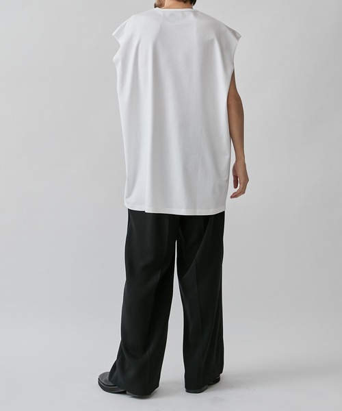 Lui's（ルイス）の「SHINE ノースリーブカットソー（Tシャツ/カットソー・メンズ・ホワイト/ブラック/チャコールグレー/グリーン・FREE）」の20枚目の写真