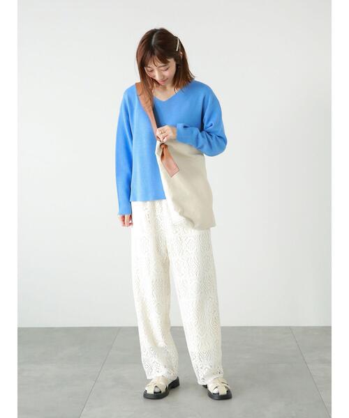 美品＊アドーア コットン混ミラノリブニット 38 ミントグリーン クルーネック 美品＊アドーア コットン混ミラノリブニット 38 ミントグリーン
