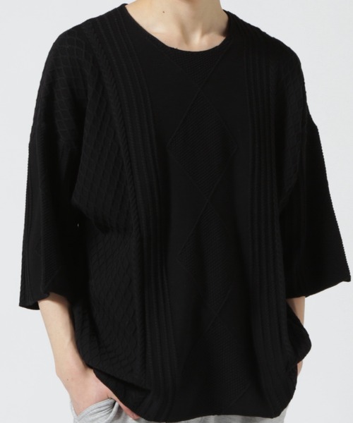 DankeSchon/ダンケシェーン/12GG ARAN KNIT S/S TEE（ニット/セーター）｜DANKE SCHON（ダンケシェーン）