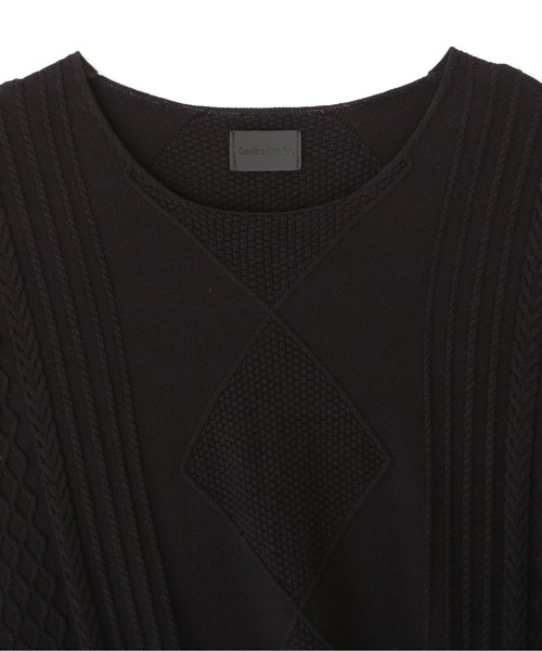 DANKE SCHON（ダンケシェーン）の「DankeSchon/ダンケシェーン/12GG ARAN KNIT S/S TEE（ニット/セーター・メンズ・ブラック/グレー/ホワイト/ベージュ・F）」の12枚目の写真