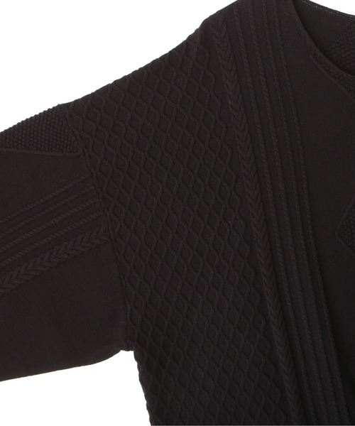 DANKE SCHON（ダンケシェーン）の「DankeSchon/ダンケシェーン/12GG ARAN KNIT S/S TEE（ニット/セーター・メンズ・ブラック/グレー/ホワイト/ベージュ・F）」の11枚目の写真