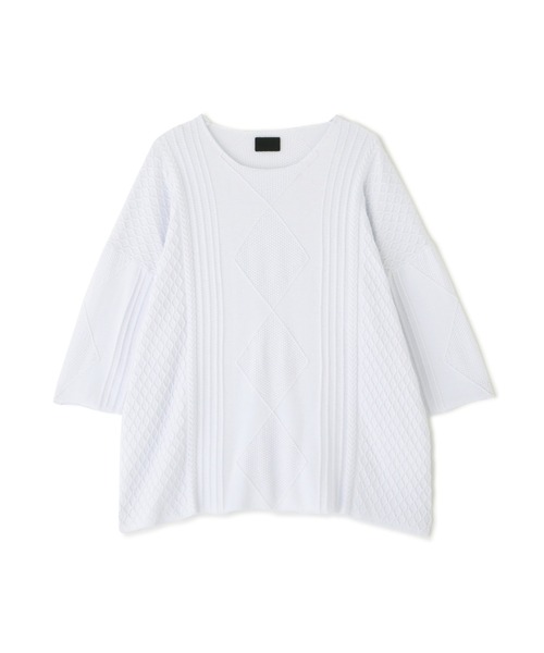 DANKE SCHON（ダンケシェーン）の「DankeSchon/ダンケシェーン/12GG ARAN KNIT S/S TEE（ニット/セーター・メンズ・ブラック/グレー/ホワイト/ベージュ・F）」の21枚目の写真