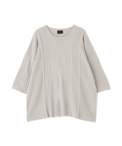 DANKE SCHON（ダンケシェーン）の「DankeSchon/ダンケシェーン/12GG ARAN KNIT S/S TEE（ニット/セーター・メンズ・ブラック/グレー/ホワイト/ベージュ・F）」の22枚目の写真