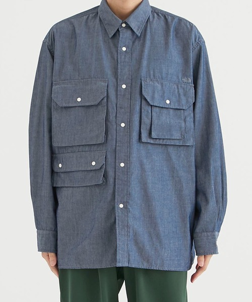 THE NORTH FACE PURPLE LABEL(ザ ノースフェイス パープルレーベル)の「【THE NORTH FACE PURPLE LABEL/ザノースフェイスパープルレーベル】Indigo Chambray Field Shirt/インディゴシャンブレーフィールドシャツ(シャツ/ブラウス・メンズ・ブルー・M/L)」の5枚目の写真